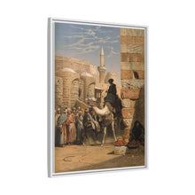 Egypt: a street with a man smoking and riding a camel. Chromolithograph after C. F. H. Werner, 1873.