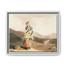 Illustration of the cranberry girl from The Costume of Yorkshire (1814) by George Walker - NOMADEN ART GALLERY