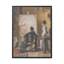 Adéle de Saussure and Marie-Louise Ravel, the Artist's Wife, in His Studio (1877) by Edouard Ravel - NOMADEN ART GALLERY