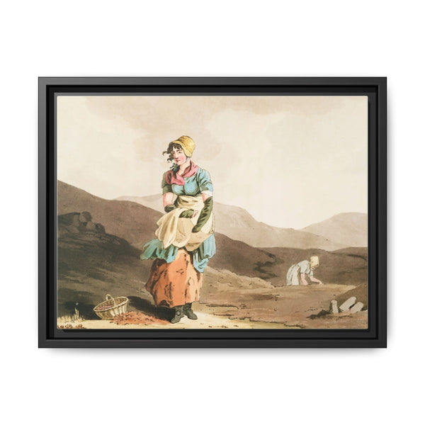 Illustration of the cranberry girl from The Costume of Yorkshire (1814) by George Walker - NOMADEN ART GALLERY