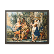 Tobias restoring the eyesight of Tobit in the presence of Raphael and Anna. Gouache painting by a Spanish painter, 19th century. - NOMADEN ART GALLERY