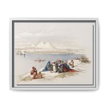 Pyramids of Gezeeh (Giza) from the Nile illustration by David Roberts (1796–1864) - NOMADEN ART GALLERY