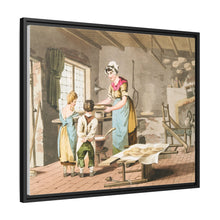 Illustration of woman making oat cakes from The Costume of Yorkshire (1814)