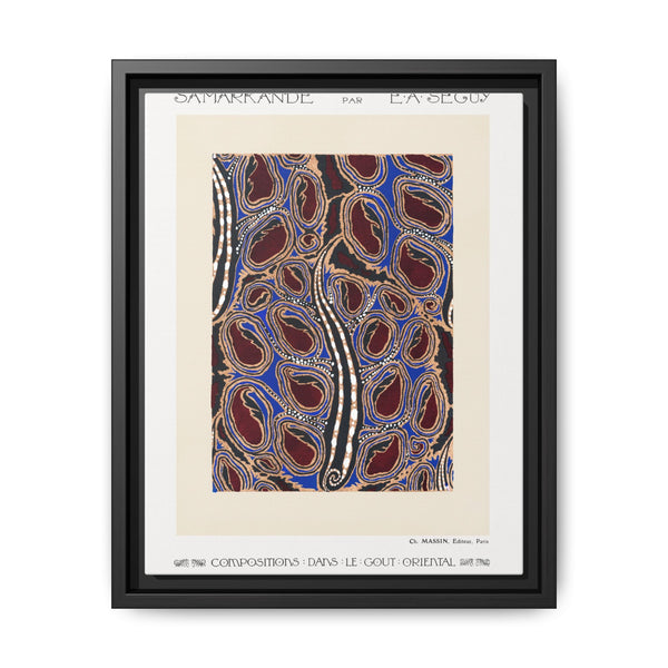 Botanical pochoir pattern in Art Deco oriental style. Original from our own 1914 edition of Samarkande - NOMADEN ART GALLERY
