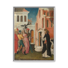 Saint Peter Martyr Exorcizing a Woman Possessed by a Devil by Antonio Vivarini - NOMADEN ART GALLERY