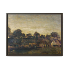 Farming Village at Twilight (1884) by Vincent Van Gogh - Framed Vintage Canvas Art - NOMADEN ART GALLERY