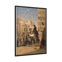 Egypt: a street with a man smoking and riding a camel. Chromolithograph after C. F. H. Werner, 1873.