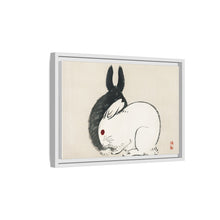 Black and white rabbits by Kōno Bairei (1844-1895)
