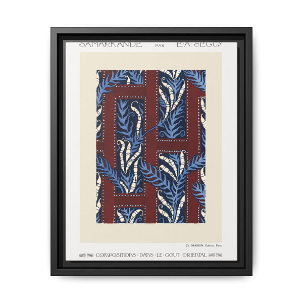 Art Nouveau Flower pattern pochoir print in oriental style. Original from our own 1914 edition of Samarkande - NOMADEN ART GALLERY