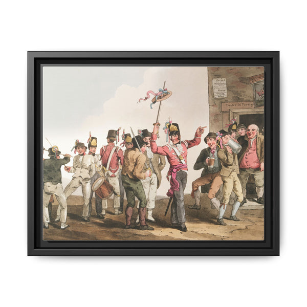Illustration of thirty-third regiment from The Costume of Yorkshire (1814) by George Walker