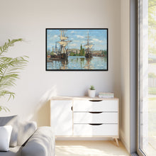 Ships Riding on the Seine at Rouen (1872–1873) by Claude Monet - NOMADEN ART GALLERY