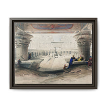Ancient Egypt Art Print: Edfou Temple Portico View by David Roberts - Wall Art Canvas Print - NOMADEN ART GALLERY