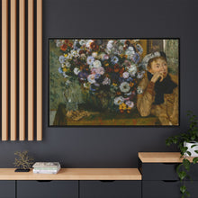 Una mujer sentada junto a un jarrón de flores de Edgar Degas (¿Madame Paul Valpinçon?) 