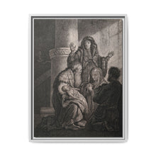 Simeon recognises the infant Jesus as saviour. Etching by C.W. Weisbrod after Rembrandt, 1627-8. - NOMADEN ART GALLERY