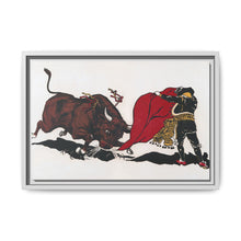 Matador and bull, aesthetic woodcut - NOMADEN ART GALLERY