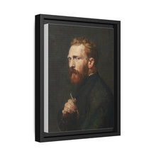 Framed Matte Canvas Wall Art - Vintage Portrait of Artist - NOMADEN ART GALLERY