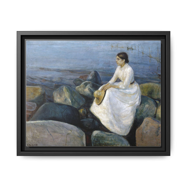 Summer night, Inger on the beach (1889) by Edvard Munch - NOMADEN ART GALLERY