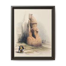 Entrance of the temple at Luxor showing one of two colossal stature of Rameses II illustration by David Roberts (1796–1864) - NOMADEN ART GALLERY