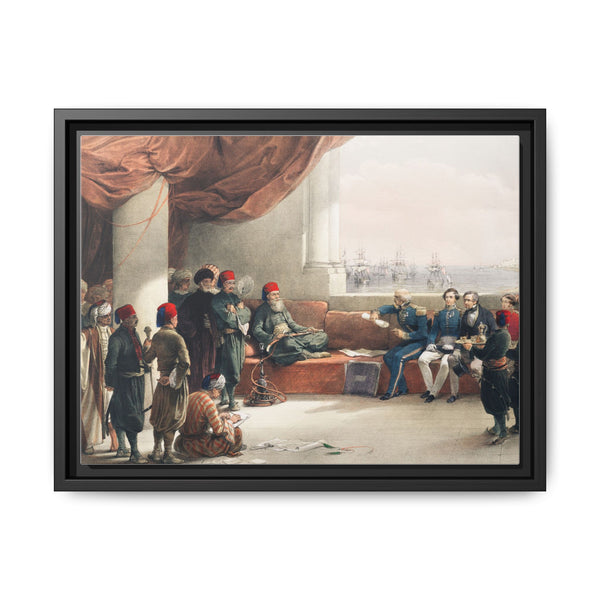 Interview with The Viceroy of Egypt at His palace at Alexandria illustration by David Roberts (1796–1864) - NOMADEN ART GALLERY