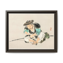 Man maintaining a fishing rod by Kōno Bairei (1844-1895) - NOMADEN ART GALLERY