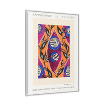 Flower pochoir pattern in Art Nouveau oriental style