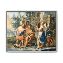 Tobias restoring the eyesight of Tobit in the presence of Raphael and Anna. Gouache painting by a Spanish painter, 19th century. - NOMADEN ART GALLERY
