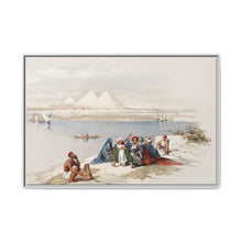 Pyramids of Gezeeh (Giza) from the Nile illustration by David Roberts (1796–1864) - NOMADEN ART GALLERY