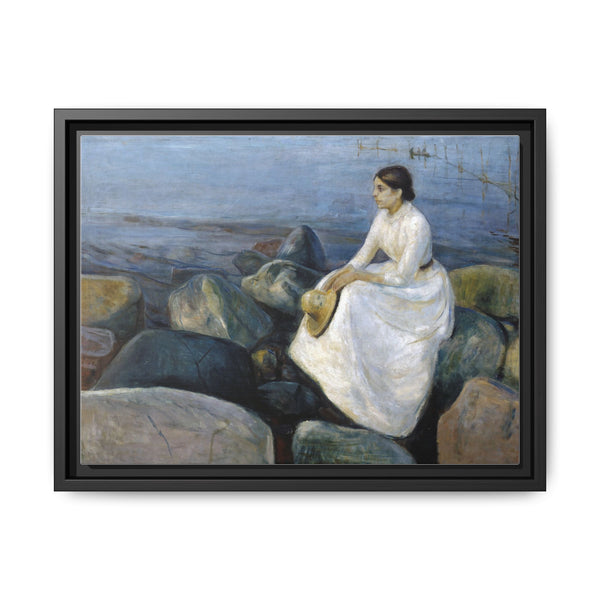 Summer night, Inger on the beach (1889) by Edvard Munch - NOMADEN ART GALLERY