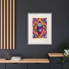 Flower pochoir pattern in Art Nouveau oriental style