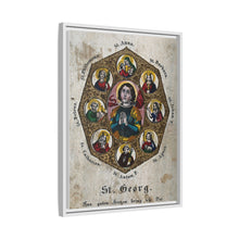 Saint George and Saint Antony of Padua, Saint Catherine of Alexandria, Saint Peter the Apostle, Saint Philomena, Saint Anne, Saint Barbara, Saint John the Baptist and Saint Agnes