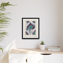 Botanical pochoir pattern in Art Nouveau oriental style