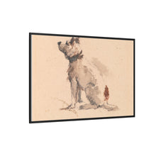 A Terrier, Sitting, Facing Left