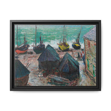 Boats on the Beach at Étretat (1885) by Claude Monet - NOMADEN ART GALLERY