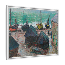 Boats on the Beach at Étretat (1885) by Claude Monet - NOMADEN ART GALLERY