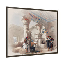 Deir el Medina (Dayr al Madinah) is an ancient Egyptian village which was home to the artisans who worked on the tombs in the Valley of the Kings illustration by David Roberts