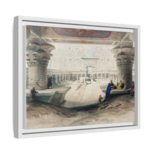 Ancient Egypt Art Print: Edfou Temple Portico View by David Roberts - Wall Art Canvas Print