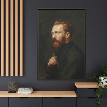 Framed Matte Canvas Wall Art - Vintage Portrait of Artist - NOMADEN ART GALLERY