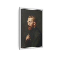 Framed Matte Canvas Wall Art - Vintage Portrait of Artist - NOMADEN ART GALLERY