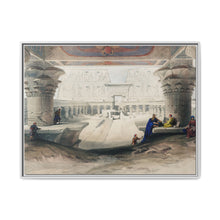 Ancient Egypt Art Print: Edfou Temple Portico View by David Roberts - Wall Art Canvas Print - NOMADEN ART GALLERY