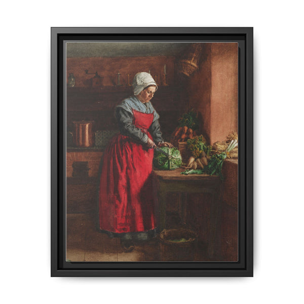 A Cook in a Red Apron in the Inn at Vaugirard (1862) by Léon Bonvin - NOMADEN ART GALLERY