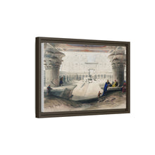 Ancient Egypt Art Print: Edfou Temple Portico View by David Roberts - Wall Art Canvas Print