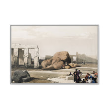 Fragment of the Great Colossi at the Memnonium Thebes illustration by David Roberts (1796–1864) - NOMADEN ART GALLERY