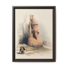 Entrance of the temple at Luxor showing one of two colossal stature of Rameses II illustration by David Roberts (1796–1864) - NOMADEN ART GALLERY