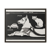 Akbar the tortoise, Max the dog and Puss the cat (1916 ) by Julie de Graag - NOMADEN ART GALLERY