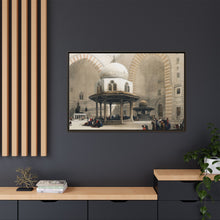Mosque of Sultan Hassan Cairo illustration by David Roberts (1796–1864) - Framed Wall Art
