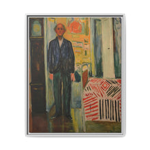 Self-Portrait Between the Clock and the Bed (1940-1943) by Edvard Munch - NOMADEN ART GALLERY