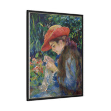 Marie-Thérèse Durand-Ruel cosiendo (1882) de Pierre Auguste Renoir 