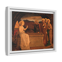 The women at the grave of Christ: anangel tells them that he is risen. Colour lithograph by M. and N. Hanhart after J.E. Goodall after Fra Angelico.
