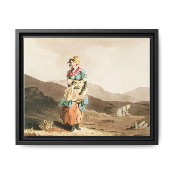 Illustration of the cranberry girl from The Costume of Yorkshire (1814) by George Walker - NOMADEN ART GALLERY