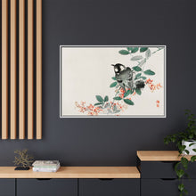 Black-capped chickadee by Kōno Bairei (1844-1895)